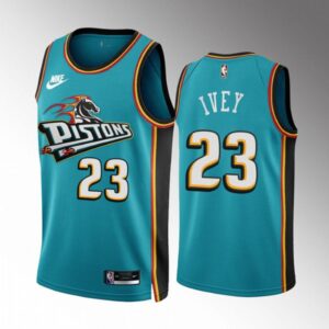 68644789c9235_1 Men's Detroit Pistons #23 Jaden Ivey Teal Stitched Basketball Jersey