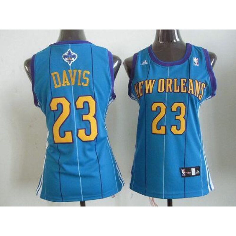 68644790c2cdb_1 Hornets #23 Anthony Davis Blue Women's Road Stitched NBA Jersey