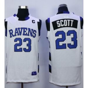 686447a3b04a2_1 One Tree Hill Ravens #23 Nathan Scott White Stitched Basketball Jersey