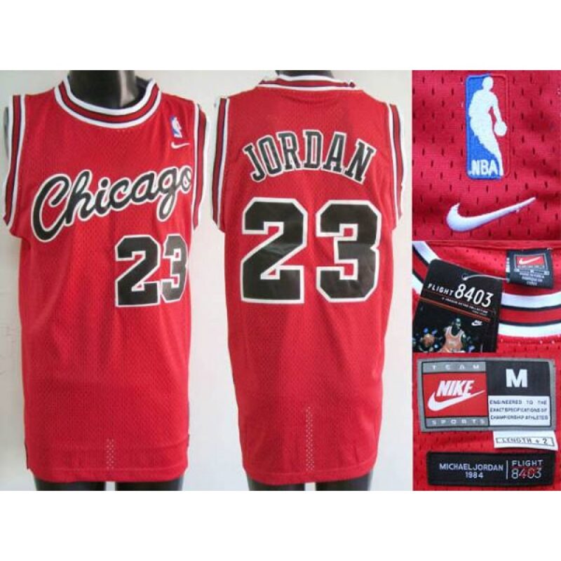 686447ee54e9b_1 Bulls #23 Michael Jordan Stitched Red Crabbed Typeface NBA Jersey