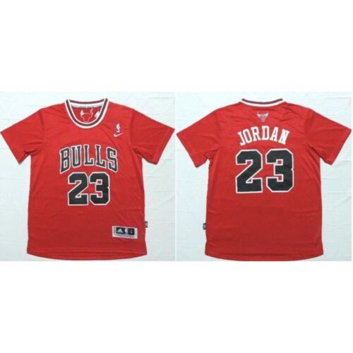 686447f91e6c1_1 Bulls #23 Michael Jordan Red Short Sleeve Stitched NBA Jersey