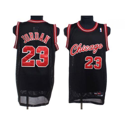 6864495968df8_1 Bulls #23 Michael Jordan Stitched Black Crabbed Typeface NBA Jersey