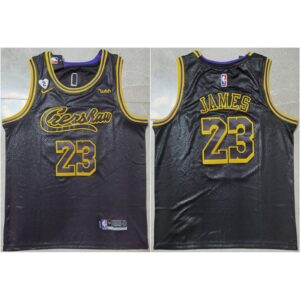 686449f48109f_1 Men's Los Angeles Lakers #23 LeBron James Black Jersey With GiGi Patch Stitched Jersey