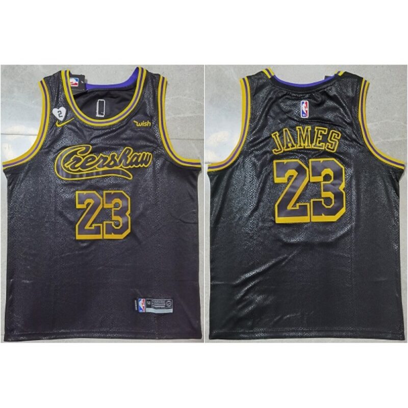 686449f48109f_1 Men's Los Angeles Lakers #23 LeBron James Black Jersey With GiGi Patch Stitched Jersey
