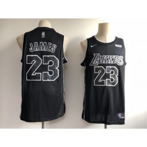 68644acb951e6_1 Men's Los Angeles Lakers #23 LeBron James Black 2018/19 Edition Swingman Stitched NBA Jersey