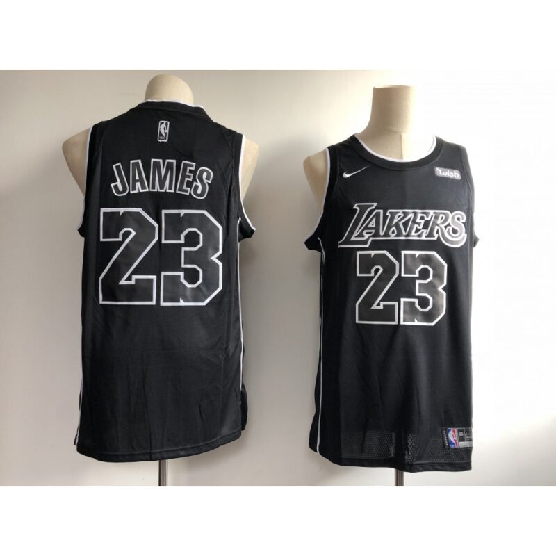 68644acb951e6_1 Men's Los Angeles Lakers #23 LeBron James Black 2018/19 Edition Swingman Stitched NBA Jersey