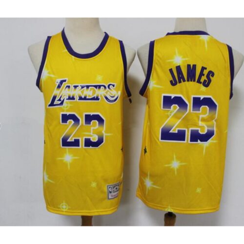 68644ad2cc8bb_1 Men's Los Angeles Lakers #23 LeBron James Swingman Gold Classic Airbrush Stitched Jersey
