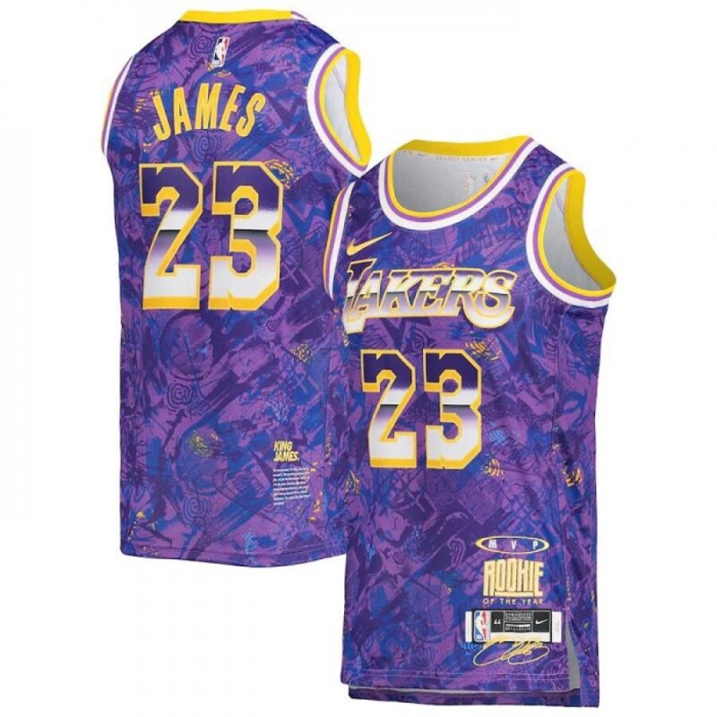 68644ad634042_1 Men's Los Angeles Lakers #23 LeBron James Purple Select Series MVP Swingman Stitched NBA Jersey