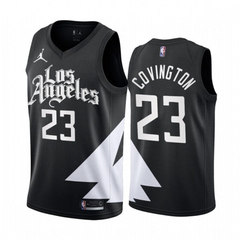 68644b1955c37_1 Men's Los Angeles Clippers #23 Robert Covington 2022/23 Black Statement Edition Stitched Jersey