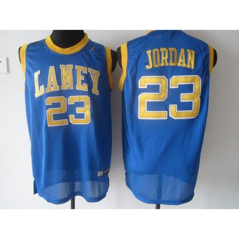 68644b2e65b74_1 Bulls #23 Michael Jordan Blue Laney High School Classic Stitched NBA Jersey