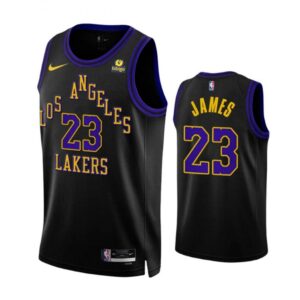 68644bf00d04a_1 Men's Los Angeles Lakers #23 LeBron James Black 2023/24 City Edition Stitched Basketball Jersey