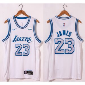 68644bfe4f0d5_1 Men's Los Angeles Lakers #23 LeBron James White City Edition New Blue Silver Logo 2020-21 Stitched Jersey