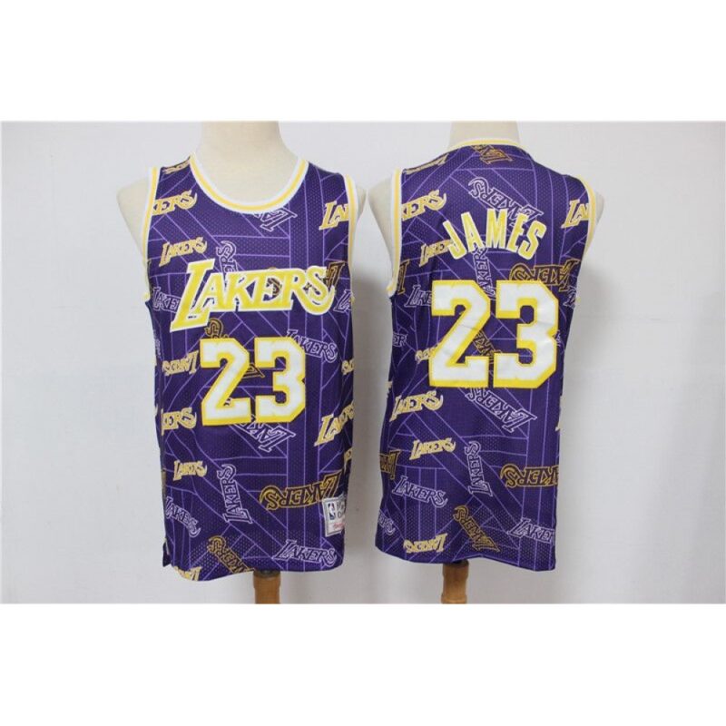 68644c0c64cae_1 Men's Los Angeles Lakers #23 LeBron James Purple Tear Up Pack Hardwood Classics Swingman Stitched Jersey