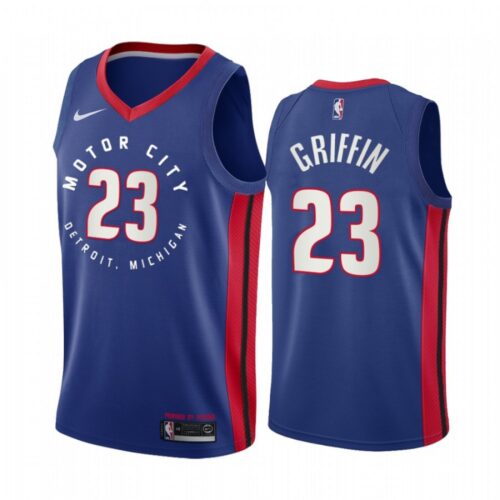 68644c7700e31_1 Men's Detroit Pistons #23 Blake Griffin 2020 Blue City Edition Stitched Jersey