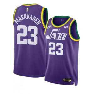 68644c7eab03b_1 Men's Utah Jazz #23 Lauri Markkanen Purple 2023 Classic Edition Stitched Basketball Jersey