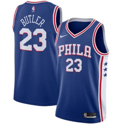 68644c8a7dffe_1 Men's Philadelphia 76ers #23 Jimmy Butler Royal Icon Edition Stitched Swingman Jersey