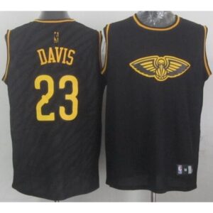 68644ca935b70_1 Pelicans #23 Anthony Davis Black Precious Metals Fashion Stitched NBA Jersey