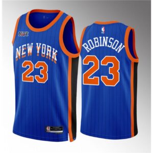 68644ccf3700f_1 Men's New Yok Knicks #23 Mitchell Robinson Blue 2023/24 City Edition Stitched Basketball Jersey