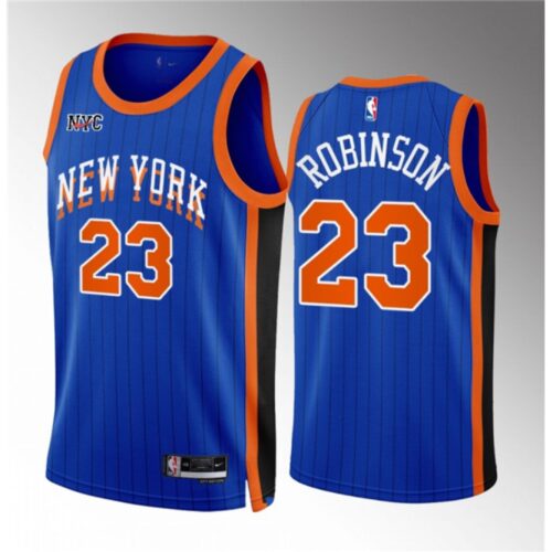 68644ccf3700f_1 Men's New Yok Knicks #23 Mitchell Robinson Blue 2023/24 City Edition Stitched Basketball Jersey