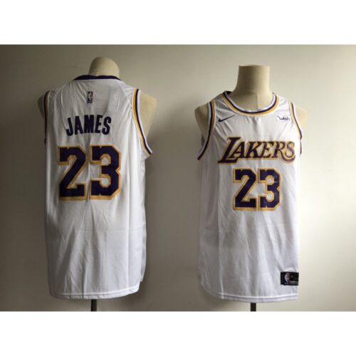 68644d29d9c28_1 Men's Los Angeles Lakers #23 LeBron James White 2018/19 Association Edition Swingman Stitched NBA Jersey