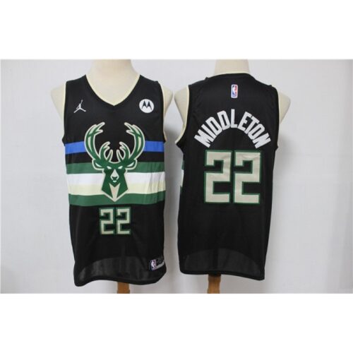 68644d76df294_1 Men's Milwaukee Bucks #22 Khris Middleton Black Stitched NBA Jersey