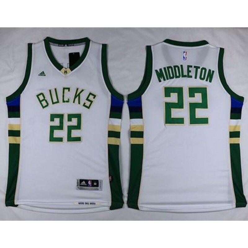 68644d91dabe1_1 Bucks #22 Khris Middleton White Stitched NBA Jersey