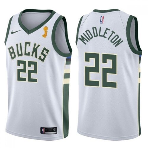 68644d95c2255_1 Men's Milwaukee Bucks #22 Khris Middleton 2021 White Finals Champions Stitched Basketball Jersey