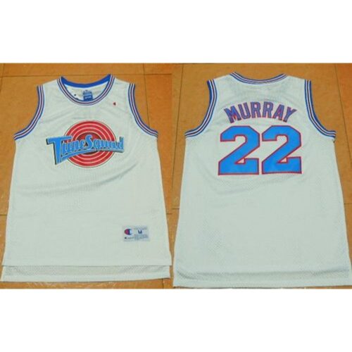 68644e6cdff11_1 Space Jam Tune Squad #22 Bill Murray White Movie Stitched Basketball Jersey