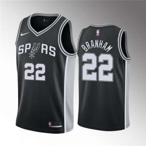 68644ed3dc2db_1 Men's San Antonio Spurs #22 Malaki Branham Black Icon Edition Stitched Jersey