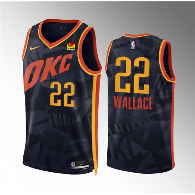 68644eea5bb15_1 Men's Oklahoma City Thunder #22 Cason Wallace Black 2023/24 City Edition Stitched Basketball Jersey