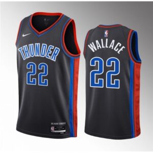 68644eee393ae_1 Men's Oklahoma City Thunder #22 Cason Wallace Black 2023 Draft City Edition Stitched Basketball Jersey