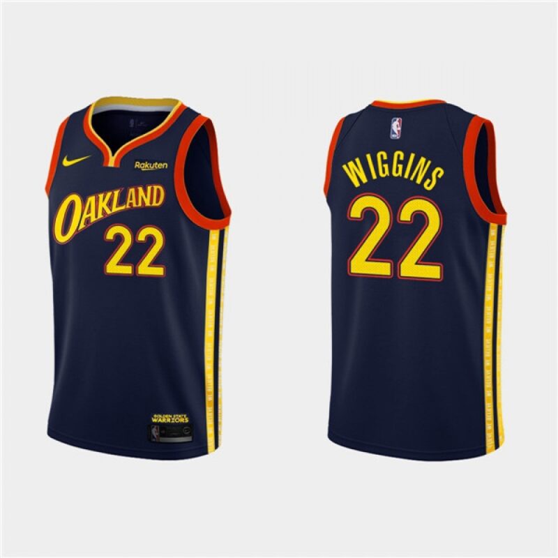 68644f0553d02_1 Men's Golden State Warriors #22 Andrew Wiggins 2020-21 Navy City Edition Stitched NBA Jersey