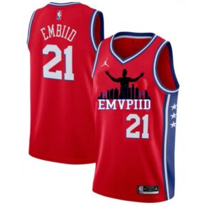 68644f3307b03_1 Youth Philadelphia 76ers #21 Joel Embiid Red Stitched Jersey