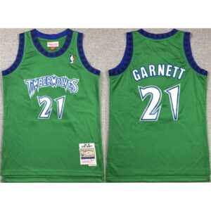 68644f4730dcc_1 Youth Minnesota Timberwolves #21 Kevin Garnett Green Stitched Jersey