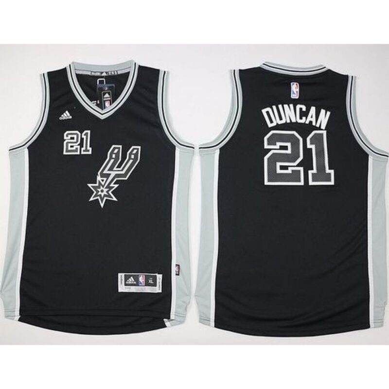 68644f7979f33_1 Spurs #21 Tim Duncan Black New Road Youth Stitched NBA Jersey
