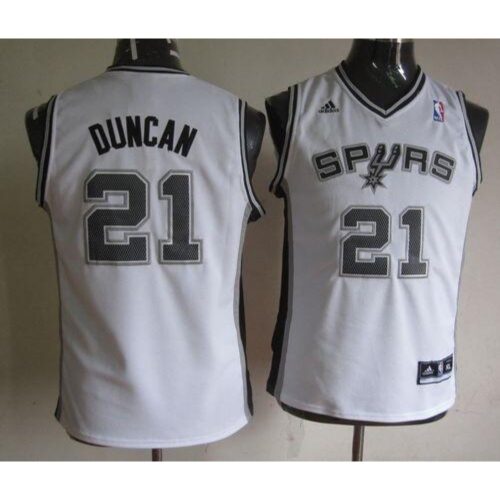 68644f7f71005_1 Spurs #21 Tim Duncan White Youth Stitched NBA Jersey