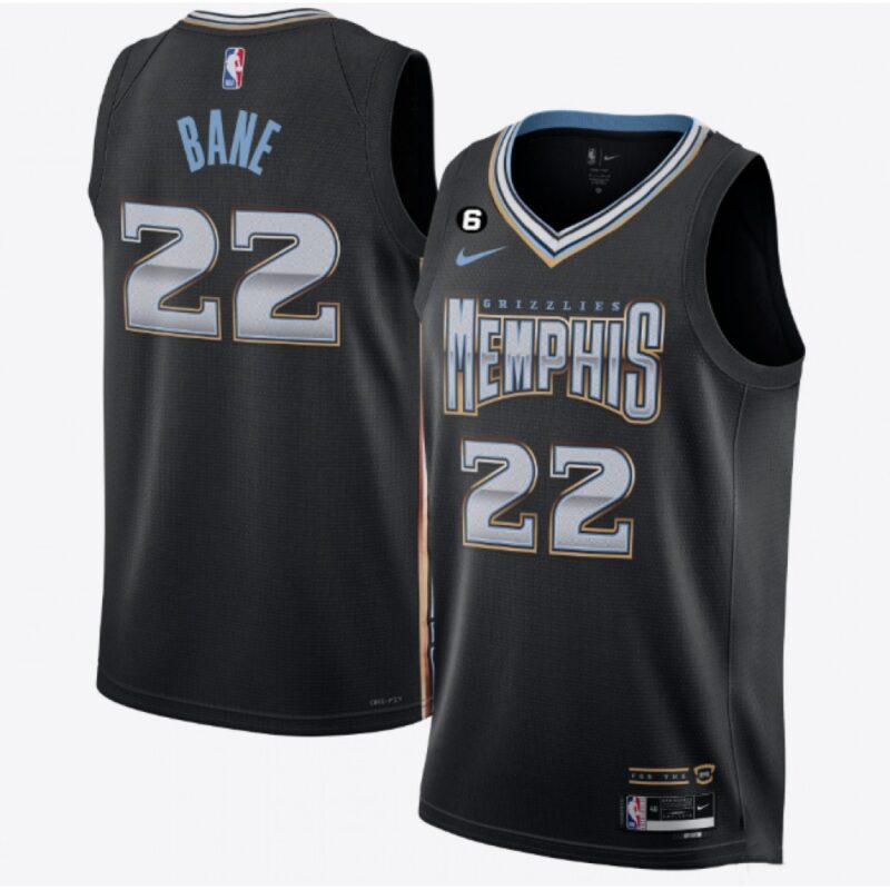 68644f8ea4037_1 Men's Memphis Grizzlies #22 Desmond Bane Black 2022/23 City Edition With NO.6 Patch Stitched Basketball Jersey