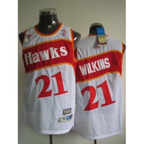68645010041e3_1 Hawks #21 Dominique Wilkins White Stitched Throwback NBA Jersey