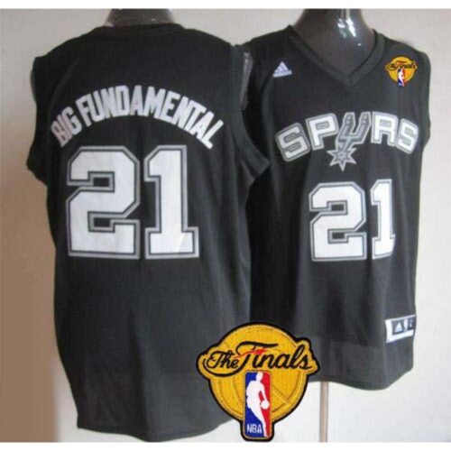 68645037cc98b_1 Spurs #21 Tim Duncan Black Big Fundamental Finals Patch Stitched NBA Jersey