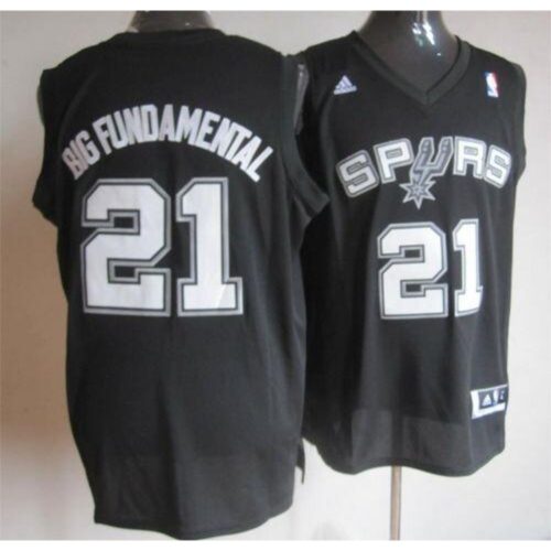 6864503bcc0ed_1 Spurs #21 Tim Duncan Black Big Fundamental Stitched NBA Jersey