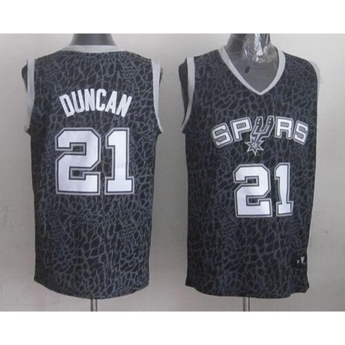 6864503fa72f3_1 Spurs #21 Tim Duncan Black Crazy Light Stitched NBA Jersey