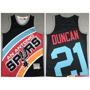 6864504bae764_1 Men's San Antonio Spurs #21 Tim Duncan Black Big Face Stitched Jersey