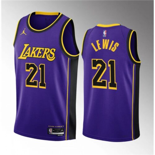 686450c42870f_1 Men's Los Angeles Lakers #21 Maxwell Lewis Purple 2023 Draft Statement Edition Stitched Basketball Jersey