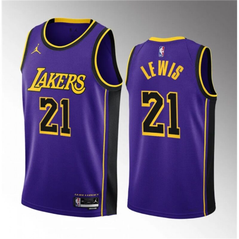 686450c42870f_1 Men's Los Angeles Lakers #21 Maxwell Lewis Purple 2023 Draft Statement Edition Stitched Basketball Jersey