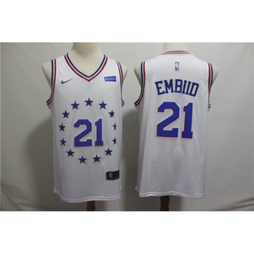 686451018b49e_1 Men's Philadelphia 76ers #21 Joel Embiid White 2018/19 Earned Edition Swingman Stitched NBA Jersey