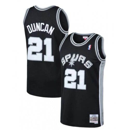 68645189b4518_1 Men's San Antonio Spurs #21 Tim Duncan Black 1998-99 Throwback basketball Jersey