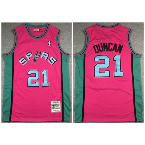 6864518d2e795_1 Men's San Antonio Spurs #21 Tim Duncan 1998-99 Pink Throwback Stitched Jersey