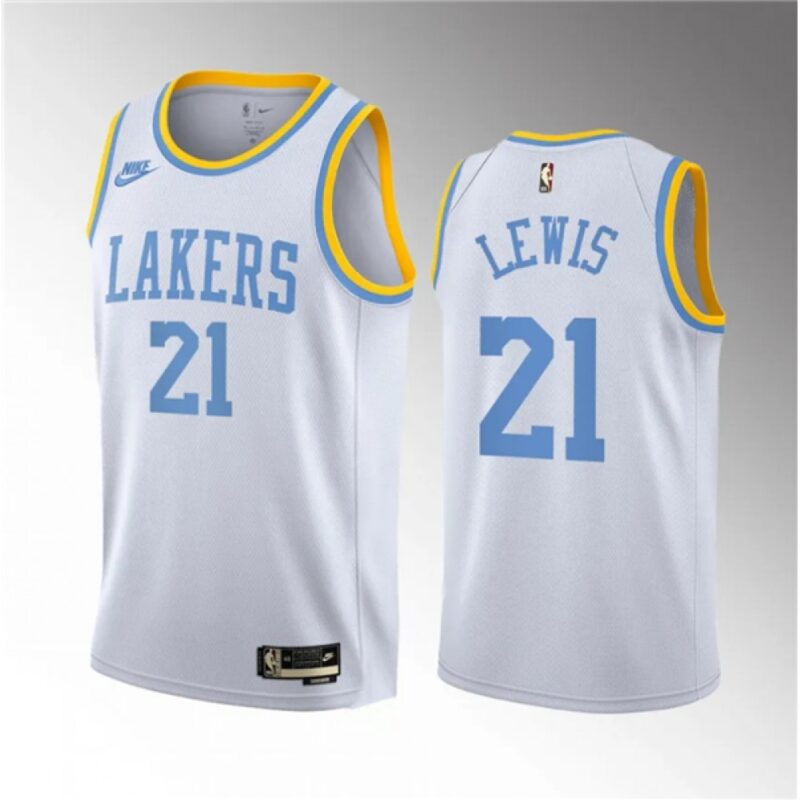 686451a9cdb86_1 Men's Los Angeles Lakers #21 Maxwell Lewis White 2023 Draft Association Edition Stitched Basketball Jersey