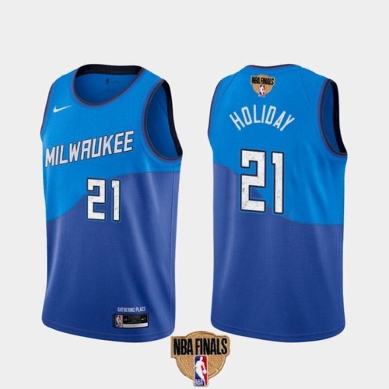 686451d1daa91_1 Men's Milwaukee Bucks #21 Jrue Holiday 2021 NBA Finals Blue City Edition Stitched Jersey