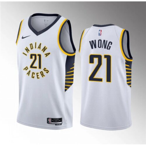 686451da78bf5_1 Men's Indiana Pacers #21 Isaiah Wong White 2023 Draft Association Edition Stitched Basketball Jersey